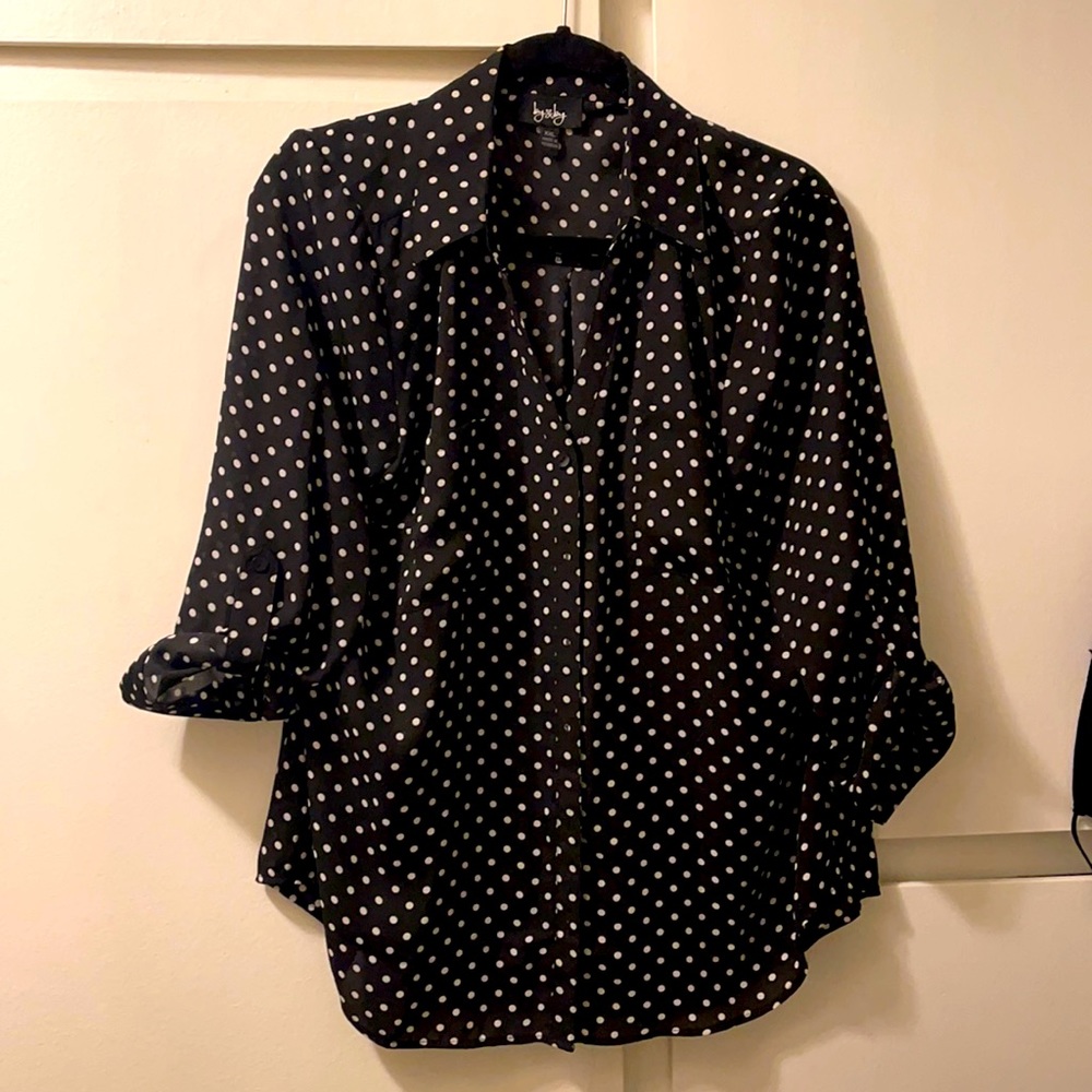 Classic Polka Dot Blouse/button up.